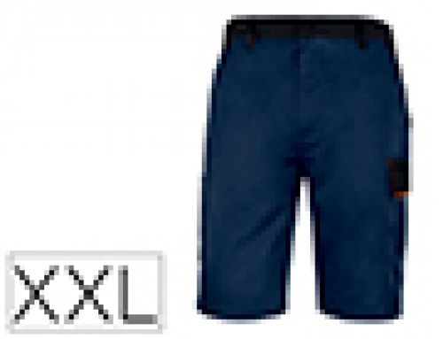 Bermuda deltaplus com cintura ajustavel e 5 bolsos cor azul-laranja tamanho xxl , Deltaplus , 75778 , 3295249289805